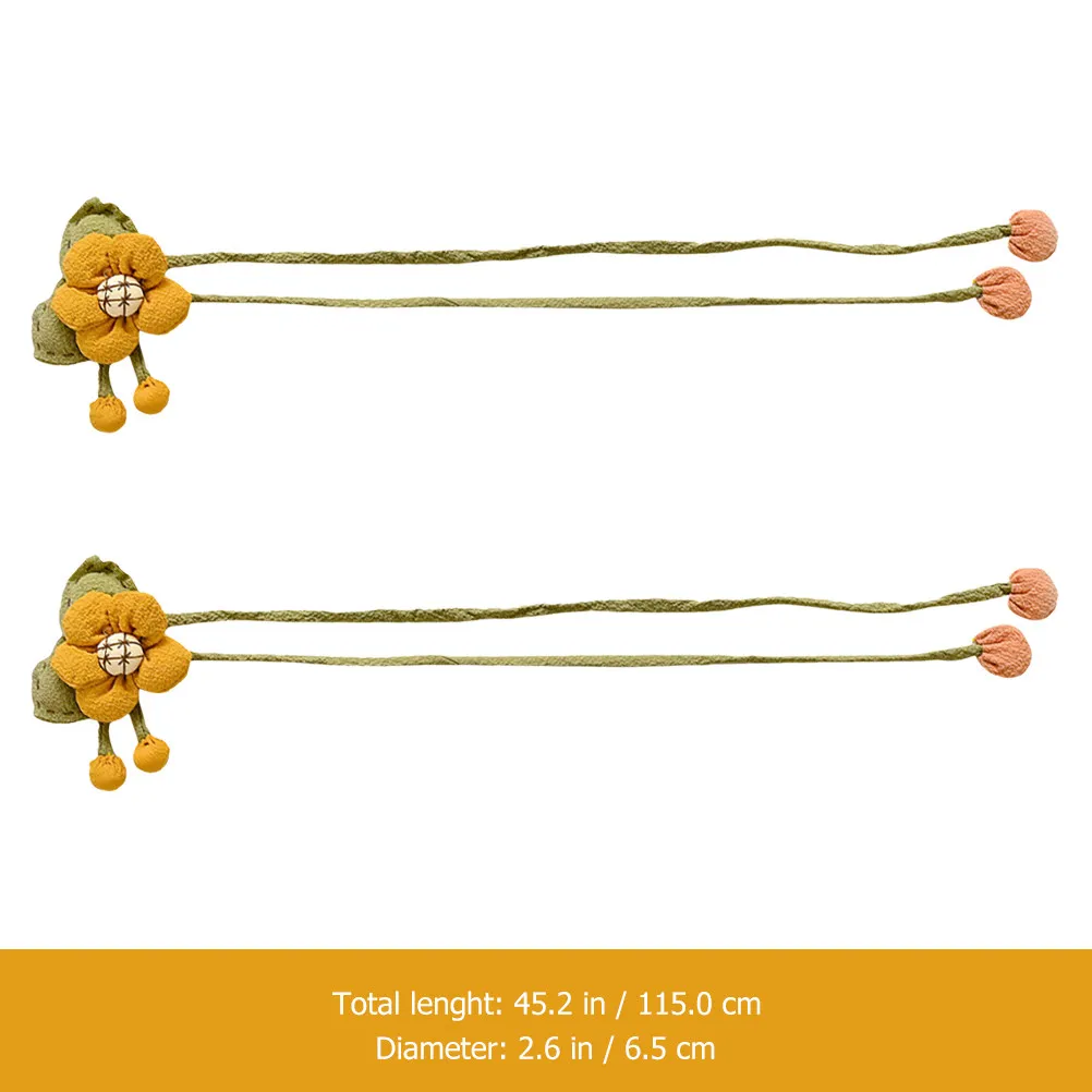 2Pcs Flower Curtain Tiebacks Elegant Modern Style Curtain Binding Ropes Decorative Drapery Tie Backs for Living Room Bedroom
