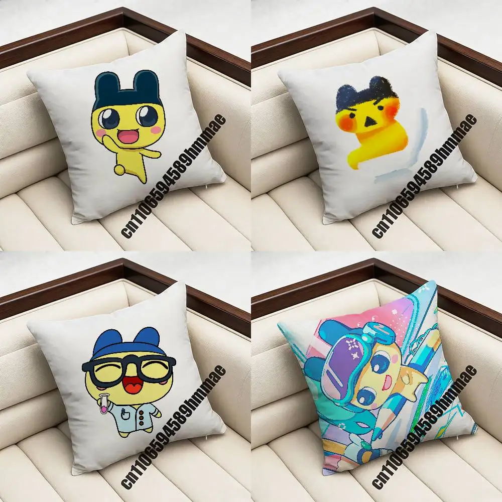 

For T-Tamagotchi M-Mametchi Throw Pillow Case Sham 45x45cm Decoration Square Sofa Pillowcase Pad Cover