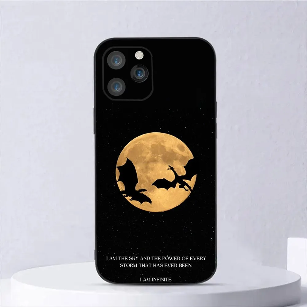Dragon F-Fourth W-Wing Phone Case For iPhone 16,15,14,13,12,11,Plus,Pro Max,XS,X,XR,SE,Mini,8,7 Soft Silicone Black Cover