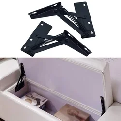 2Pcs Sofa Bed Bedding Adjustable Angle Mechanism Hinge Hardware Black Hardware Small Dual-Purpose Kitchen Sofa Bed Spring Hinge