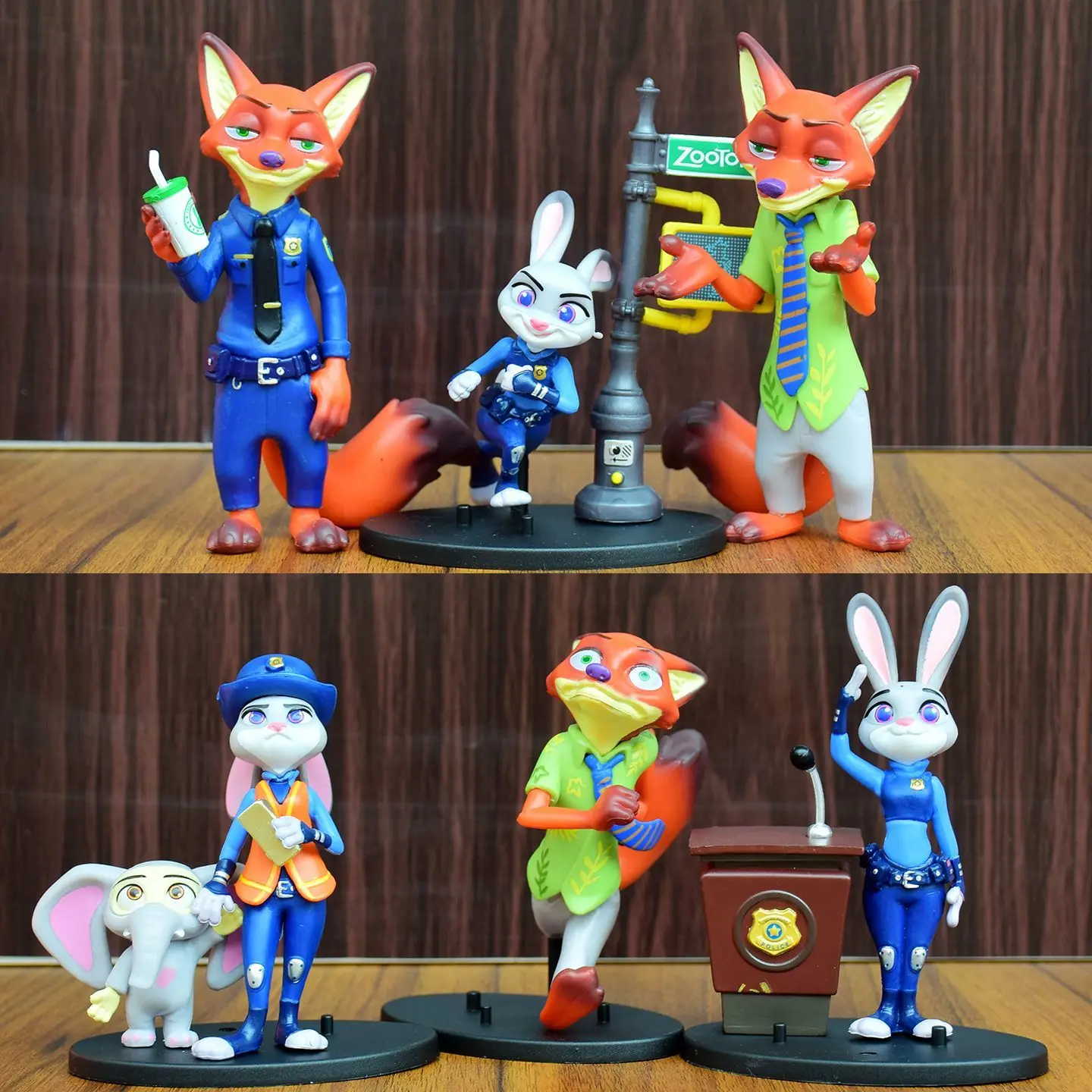 ديكور سطح المكتب المنزلي، تفاصيل عالية الترميم، مادة آمنة، نموذج تمثال Zootopia، محيطية قابلة للجمع لمروحة الرسوم المتحركة للأطفال #2