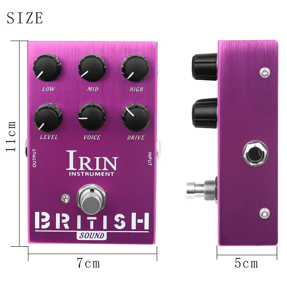 IRIN AN-31 Guitar Effect Pedal British Sound Overdrive Marshall Amplifier Simulator Effect Pedal Electric Guitar Accessories