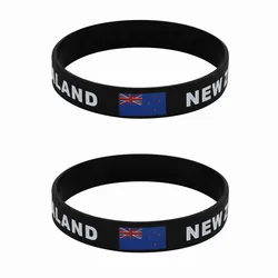 2pcs New Zealand Flag Silicone Bracelet Sports Game Wristband National Wrist Strap for Men Women Rubber Band Fashion Accessories