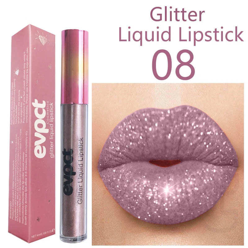 Lápiz labial con brillo de labios de fórmula de larga duración, Color brillante, acabado de alto brillo, brillo metálico hidratante, aspecto