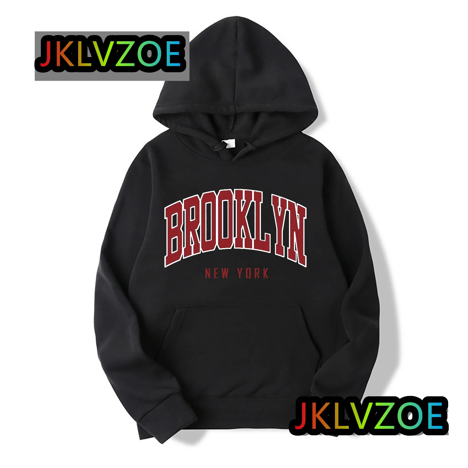 Brooklyn New York Printing Men Hoody Autumn Winter Loose Casual Sweatshirt Fashion Fleece Basic Hoodie Streetwear Men Clothing