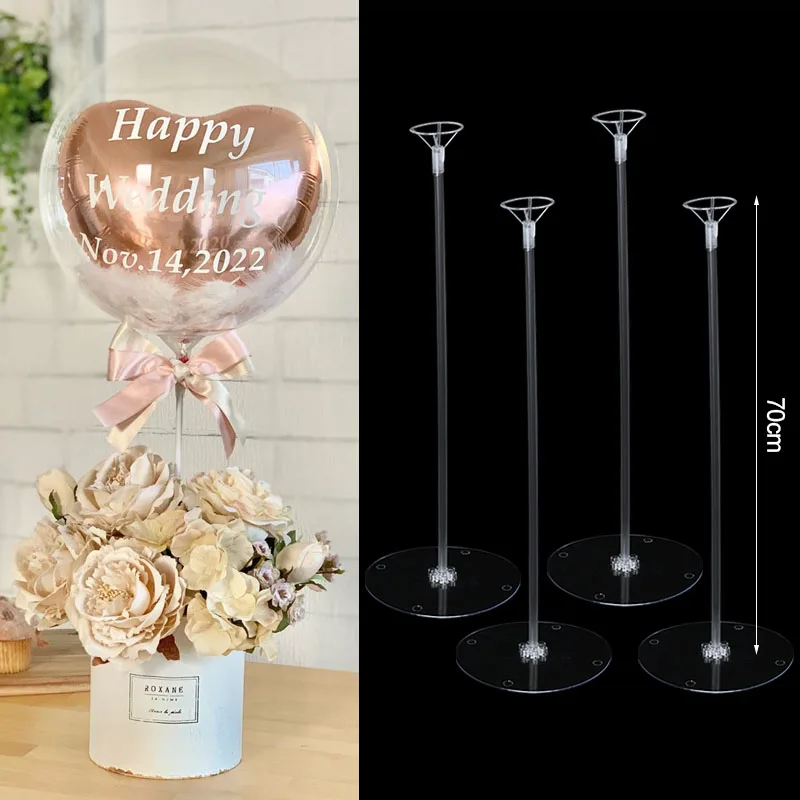 Colonna porta palloncini da 37/70cm per la decorazione del centrotavola della festa di compleanno di nozze Baby Shower Globos Support Stick