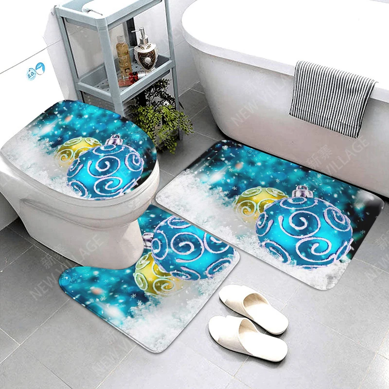 home bathroom floor mats Christmas animals Bath Foot mat modern bathroom accessories rug Toilet mat Bathtub anti-slip carpet