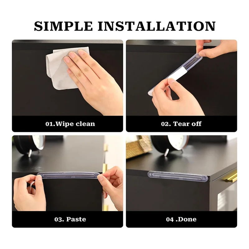 PORK-椅子の背もたれからの椅子壁プロテクター、6パッククリア家具バンパーシリコンキャビネットドアシャワードアバンパー用