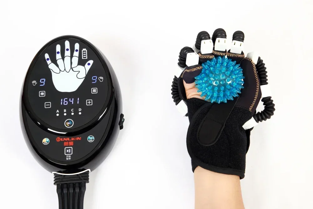 New trending high technology hand massage gloves for hand stroke rehabilitation training