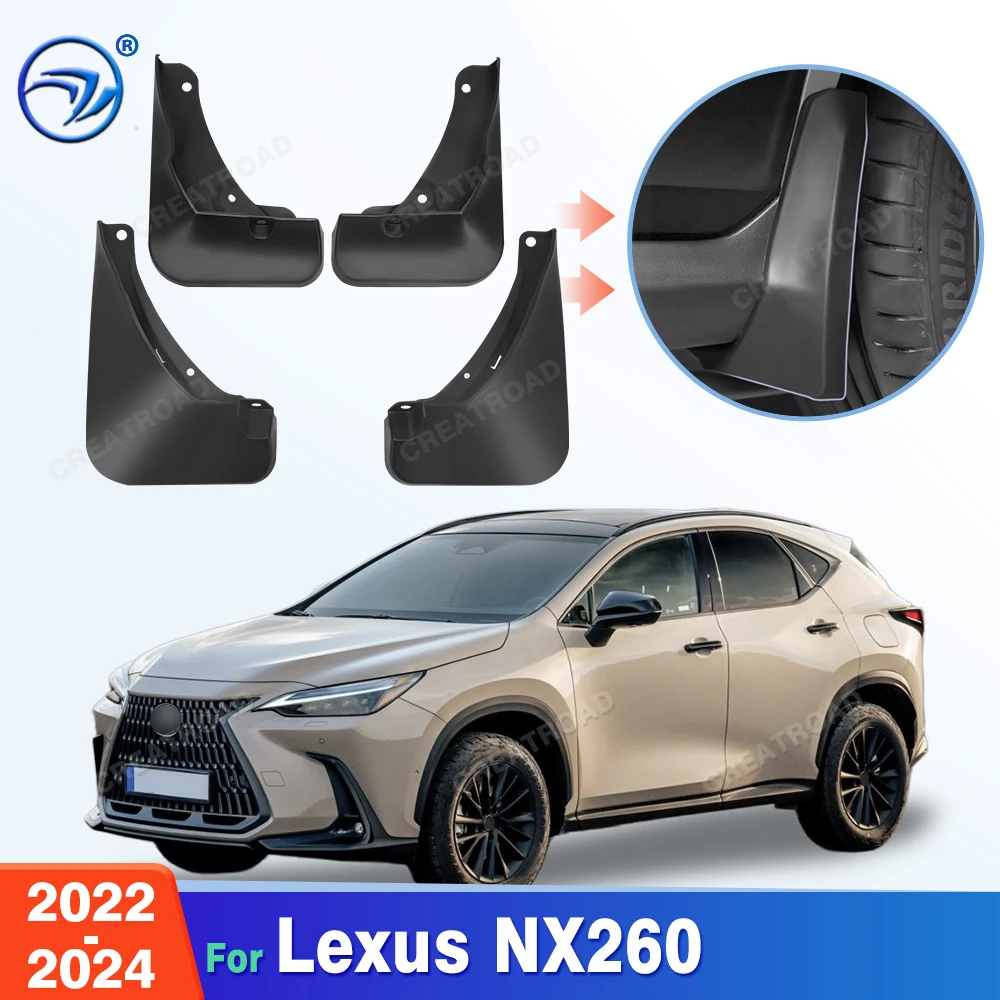 For Lexus NX260 2022 2023 2024 Fender Mudflaps Splash Guards Mudguards Mud Flaps Car Accessories