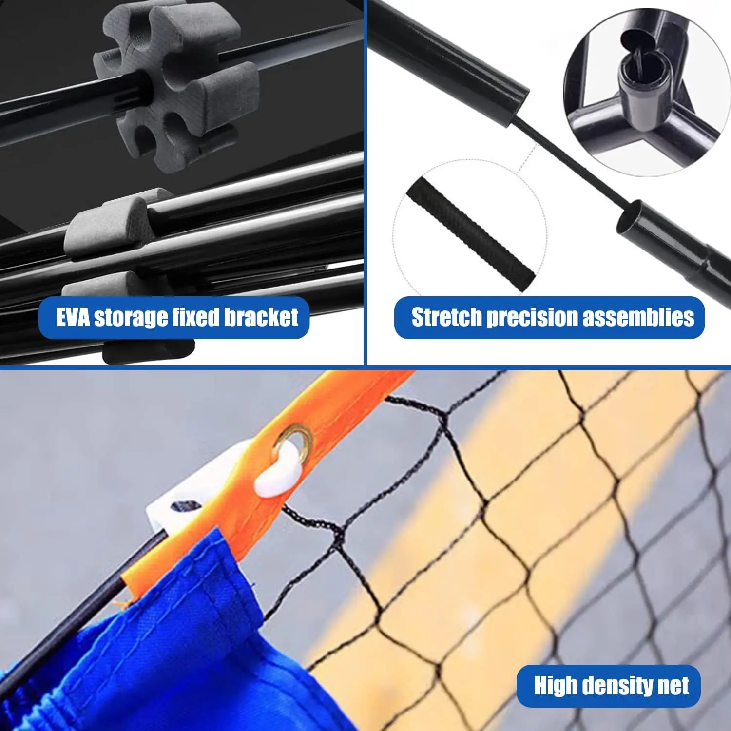 

Factory-Made Durable Polyester Tennis Practice Net Portable for Pickleball Net for Indoor/Outdoor Use Multi-Functional Accessory
