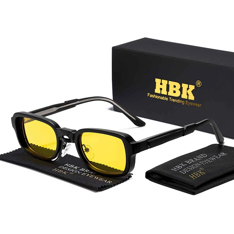 

HBK Luxury Vintage Glasses frames for men Square TR90 frame Cellulose Propionate Temple Tips Women Anti Blue Light Glasses Frame