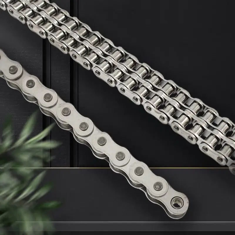 304 Stainless Steel Transmission Single and Double Row Chain 3 Points 06b4 Points 08b5 Points 10a6 Points 12a1 Inch 16a20a