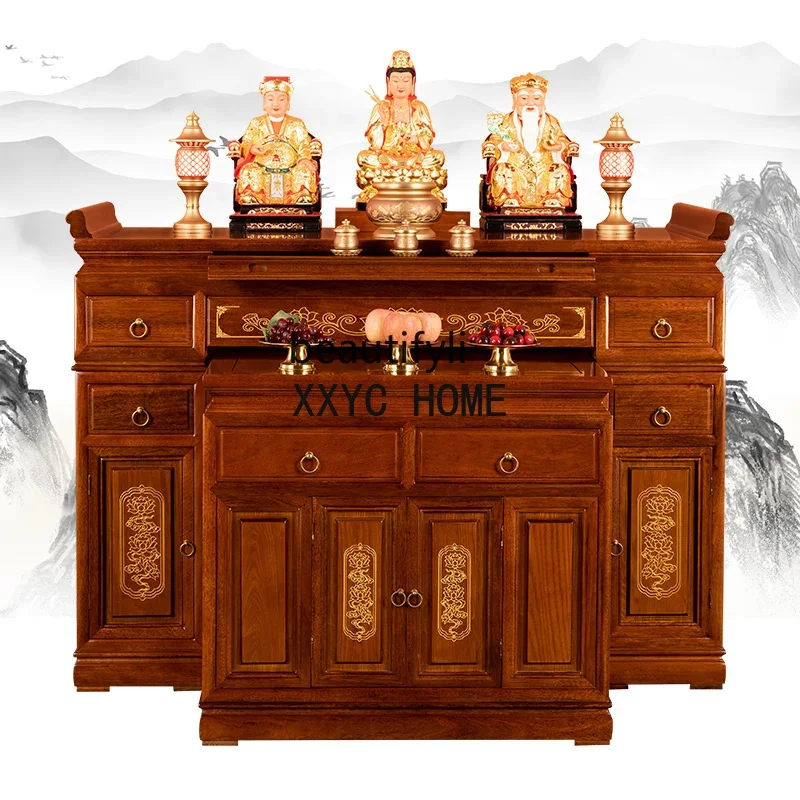 

Solid Wood Rosewood Altar Buddha Shrine Home God Cabinet Worship Simple Buddha Worship Buddha Cabinet