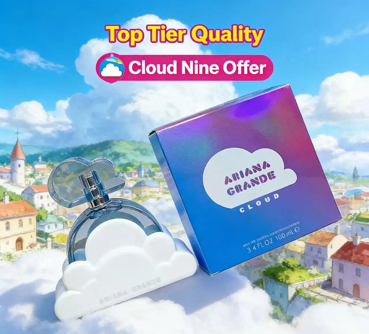 

Luxury Perfume Ariana White Grand Cloudmass Ladies Fragrance Purple Clouds Pink Cloud 100ML Hot Parfum