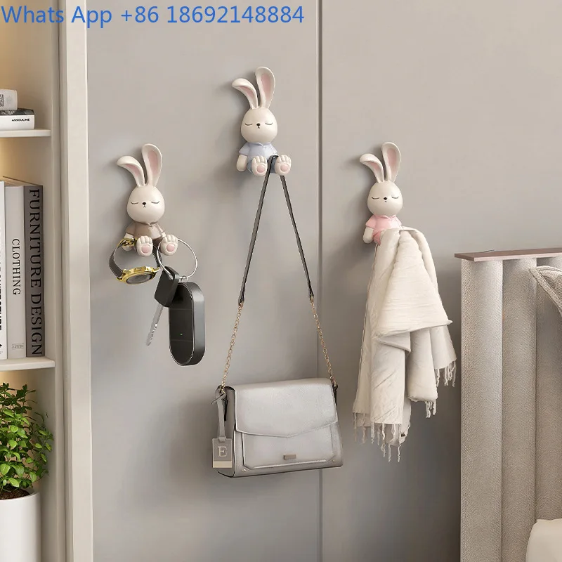 Cute Rabbit Wall Hook for Door Back Entryway Bedroom Decoration Hat Backpack Coat Hanger