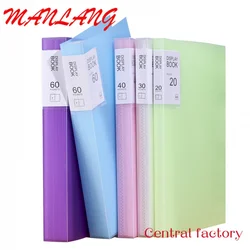 Custom  Hard Cover PP Plastic Work Bag Paper A4  20 30 40 60 Pages Organizer Document File folder With Pocket