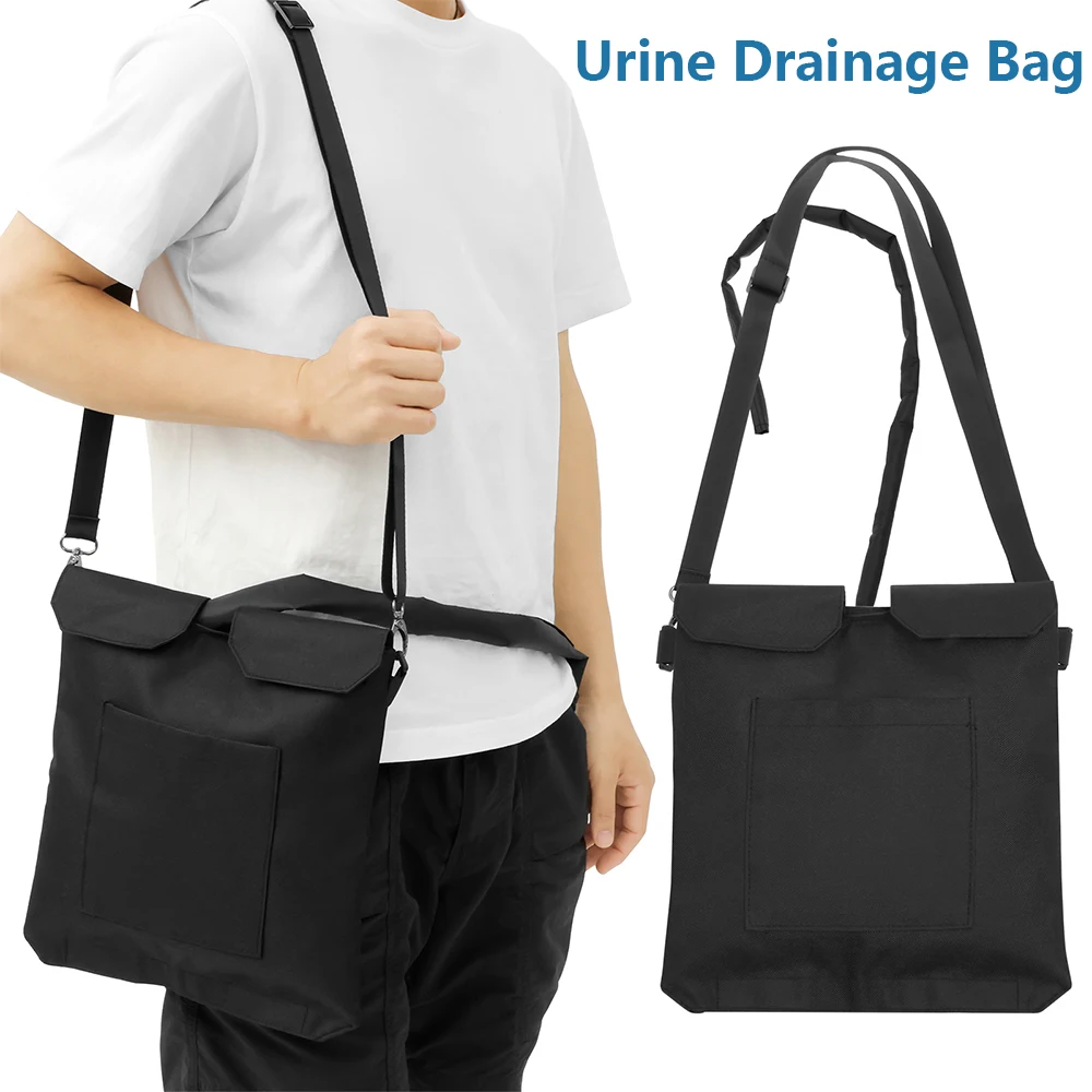 

Держатель для дренажного мешка для мочи, нейлоновый катетер, конфиденциальная крышка с рукавом для трубы и регулируемым ремнем для дренажного мешка от 1000 до 2000 мл