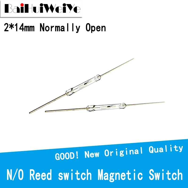 10Pcs/Lot Y213 N/O Reed Switch Magnetic Switch 2 * 14mm Normally Open Magnetic Induction Switch For Arduino New Good Quality