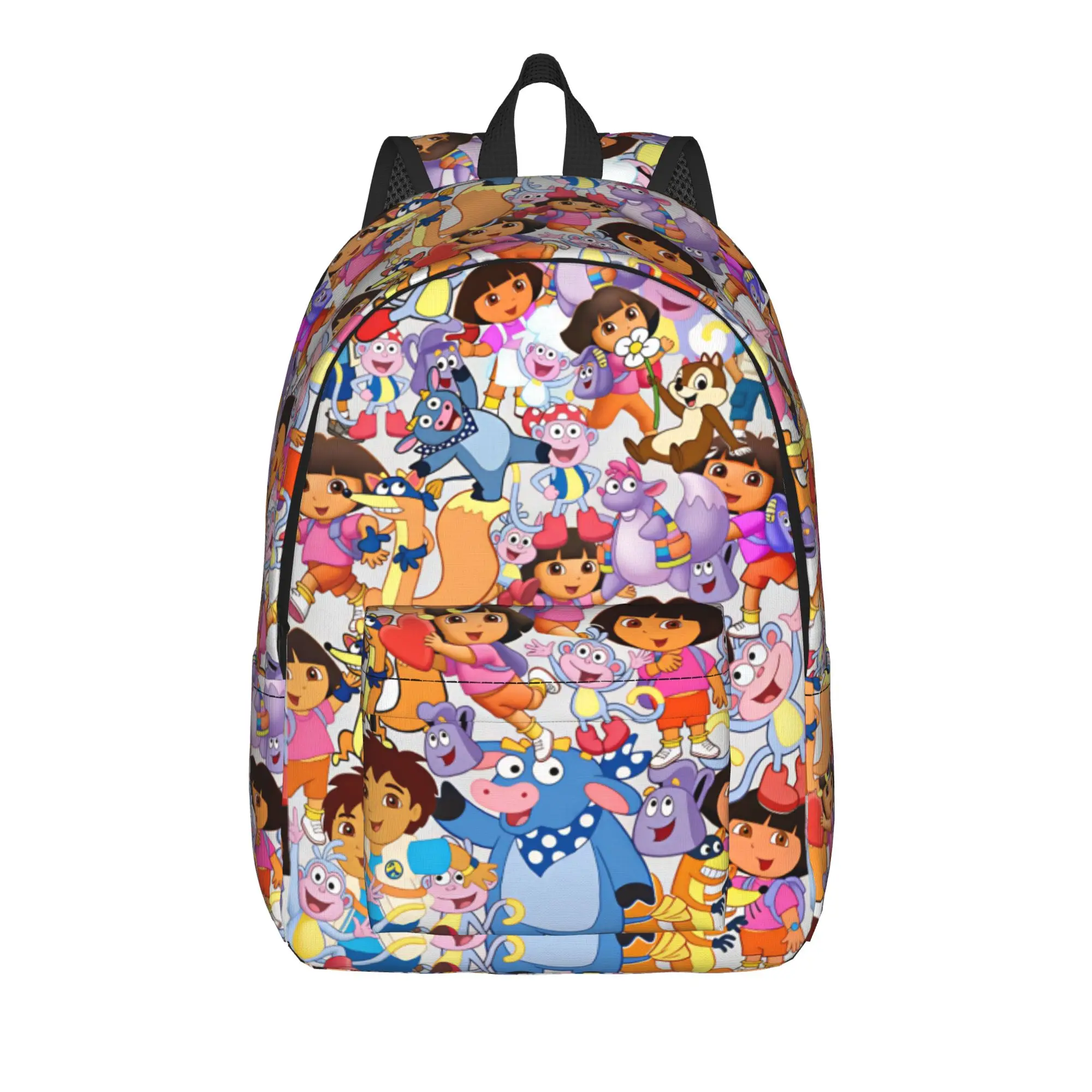 Doras The Explorer Backpack Boy Girl  Soft Backpacks Polyester Casual High School Bags Hiking Colorful Rucksack