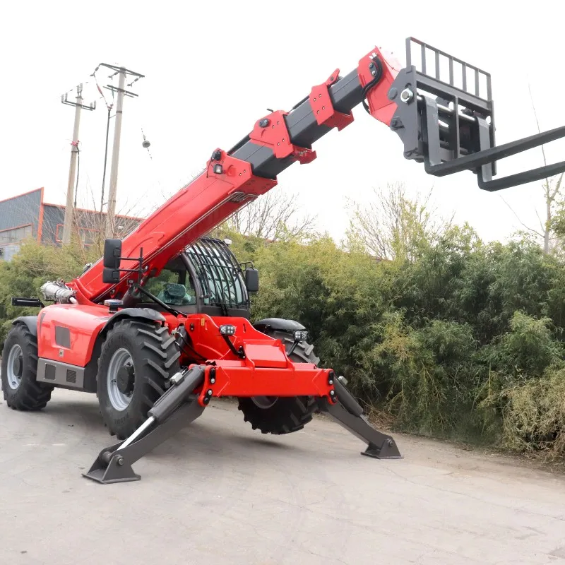 Custom 3ton 4ton 5ton 4wd Telescopic Forklift Wheel Loader Telehandler with 7m 14m 18m Lifting  for Narrow Space Construction