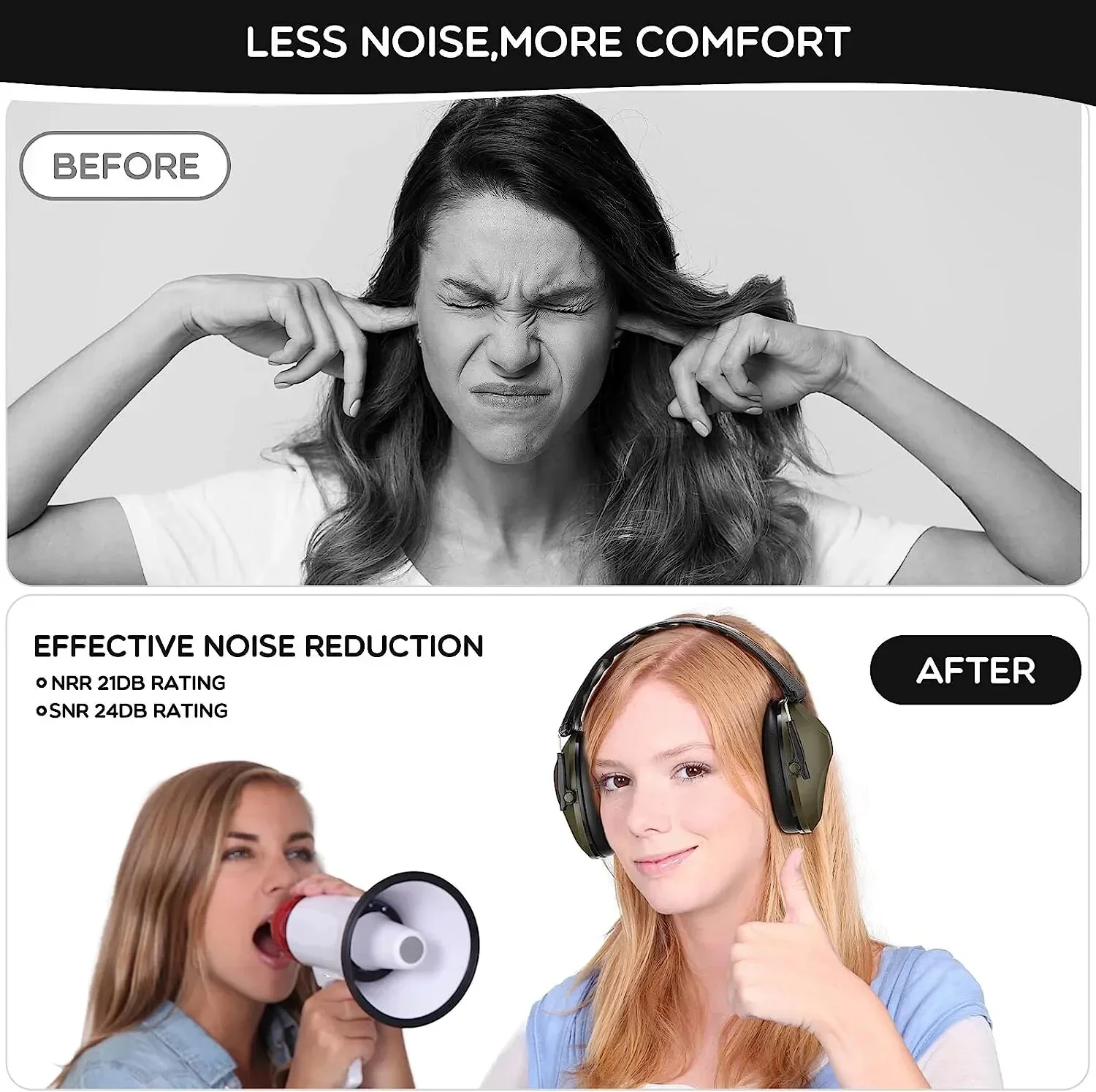 NEW Upgrade Anti-Noise Tactical Hunting Ear Defenders Helmet Mounted Version EarMuff Hearing Protection Soundproof for Shooting