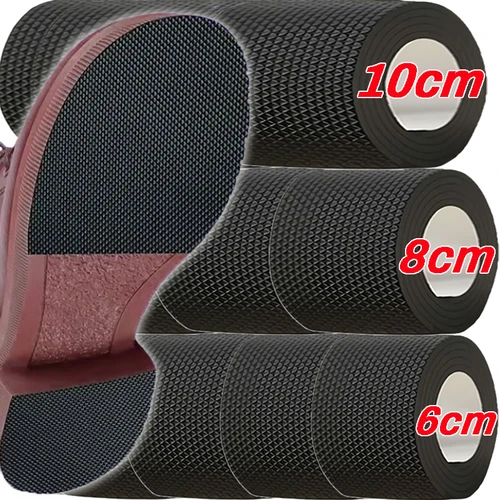 Pegatina antideslizante de suela elástica de 100/500CM, parche autoadhesivo portátil para zapatillas, pegatinas resistentes al desgaste, parche protector