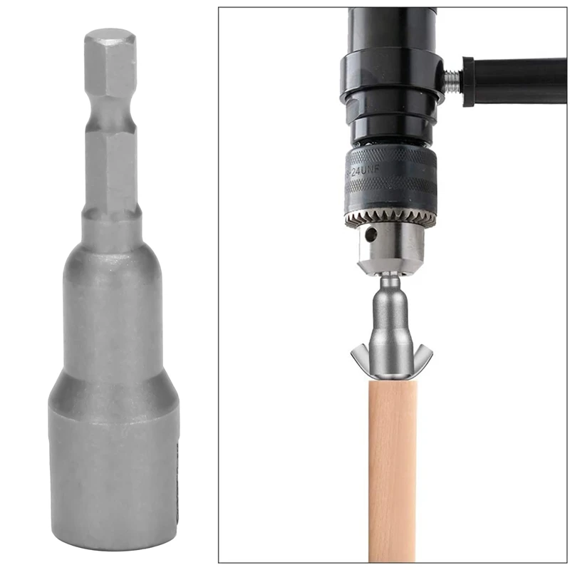 2Pcs Power Wing Nut Driver Set,Slot Wing Nuts Drill Bit Socket Wrenches Tools Set,1/4Inch Hex Shank Drills Bits For Panel Nuts S