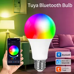 Inteligentna żarówka LED Tuya Bluetooth RGBCW Żarówka na telefon APP Control E27 220V 110V Kolorowa lampa LED do oświetlenia otoczenia sypialni