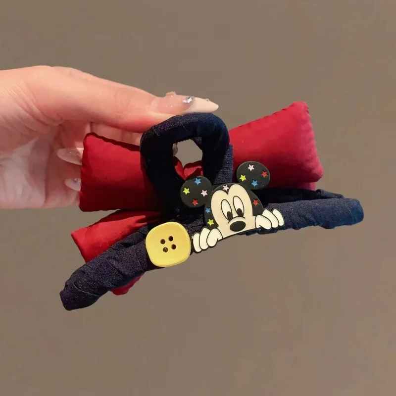 Disney mickey menina novo doce bonito criativo padrão dos desenhos animados botão arco volta zero clipe elegante versátil acessório de cabelo