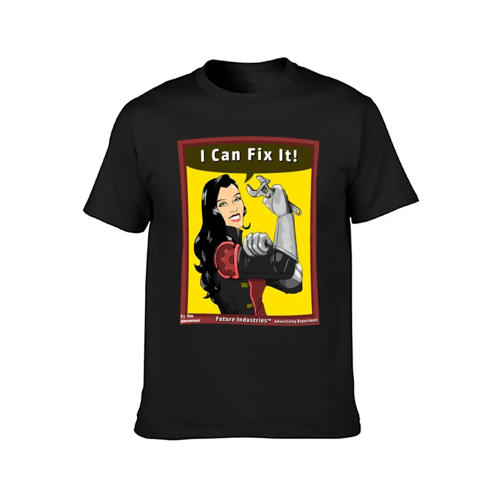 Asami Can Fix It! T-Shirt oversized plus sizes summer tops plain black t shirts men