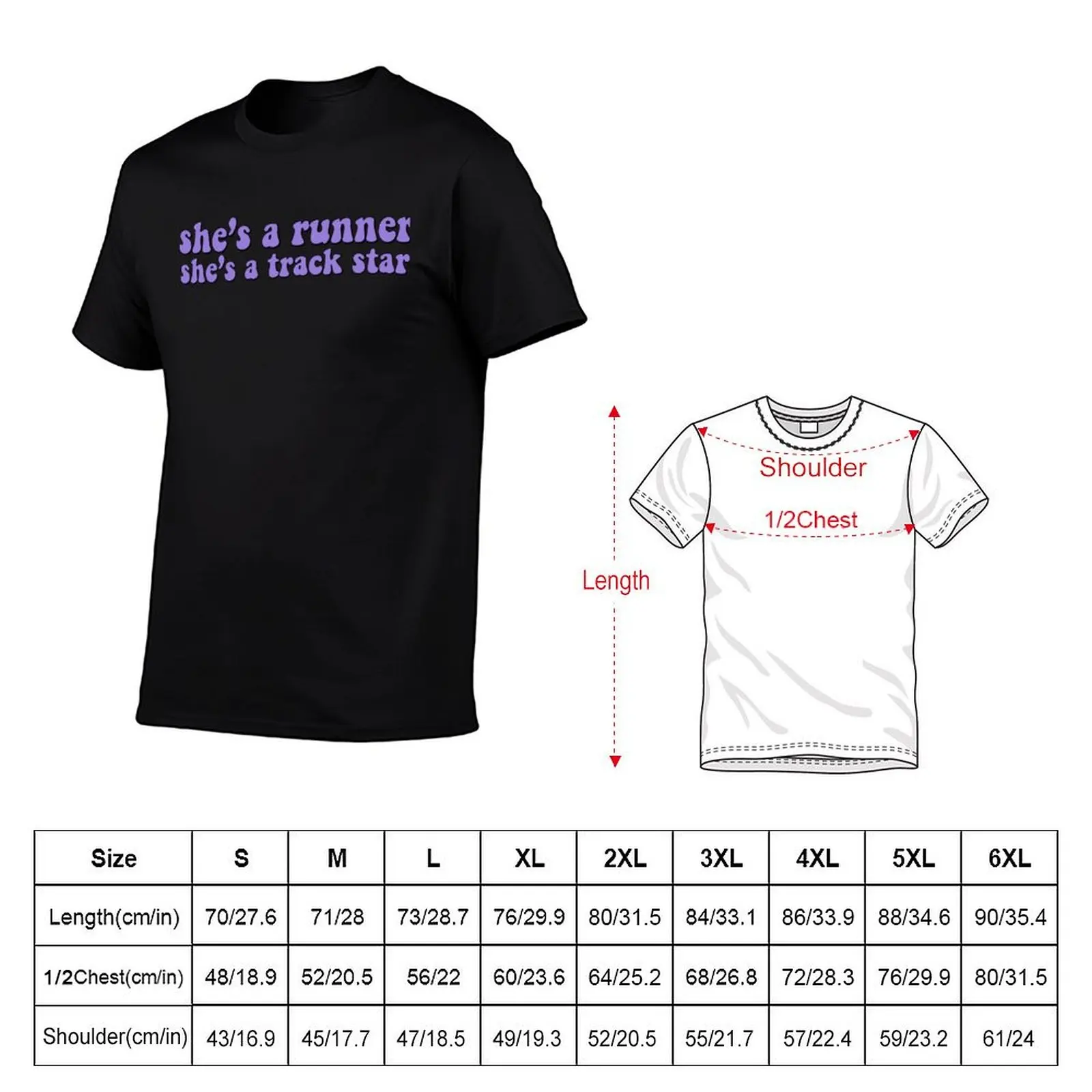 Purple She’s a runner, She’s a track star T-Shirt Holiday Simple Tee Shirt
