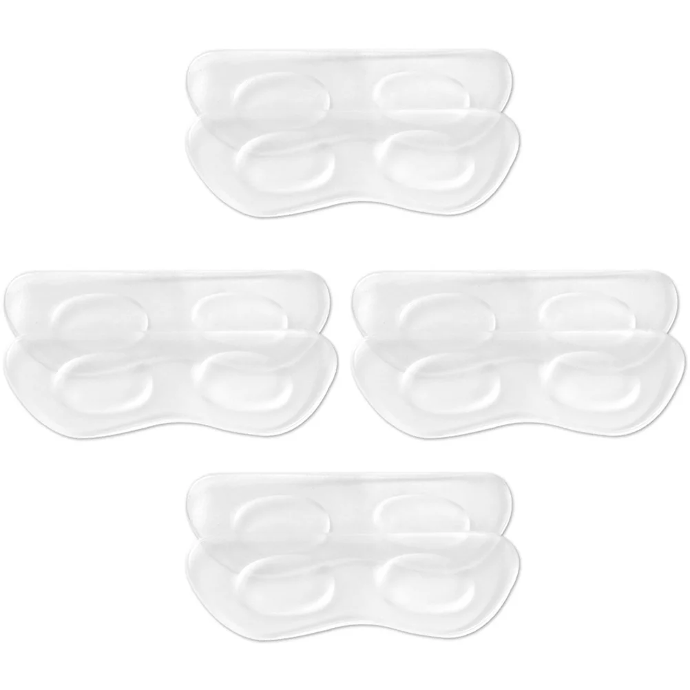 

4 Pairs Silicone Heel Pads Self Adhesive Transparent Massage Cushions Comfortable Stickers Heel Liners Anti Blister Suitable