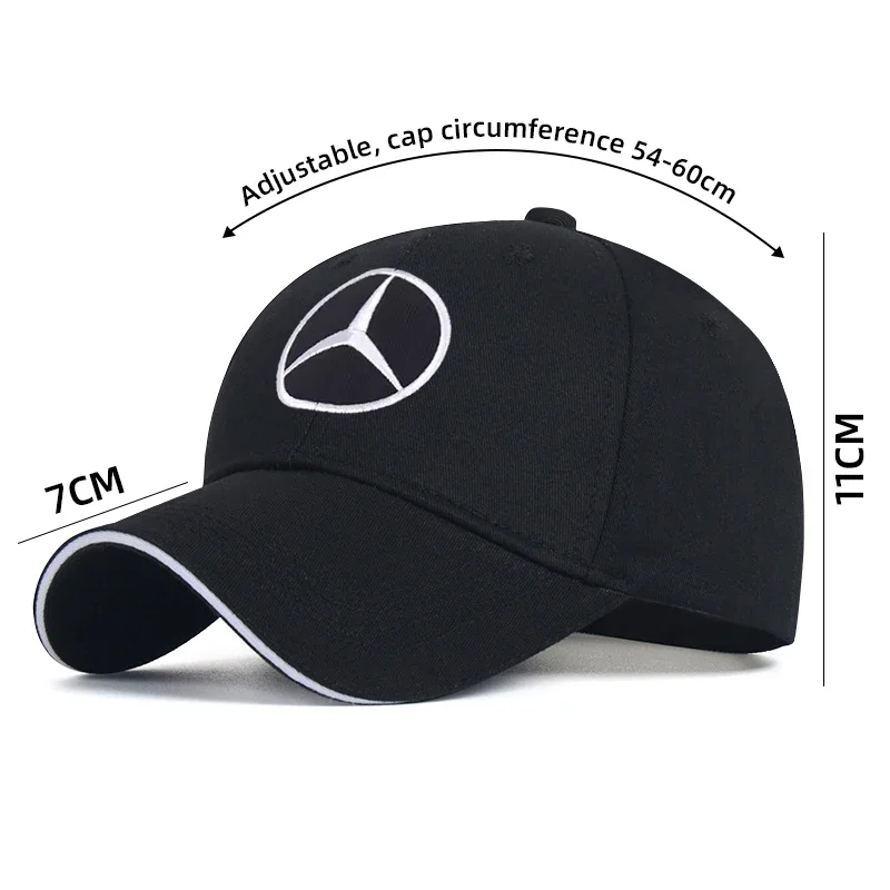 Car Duck Tongue Cap For Mercedes benz 3D Hat Car MOTO GP Racing F1 Baseball Cap Hat Adjustable Casual Trucket Hat hip hop