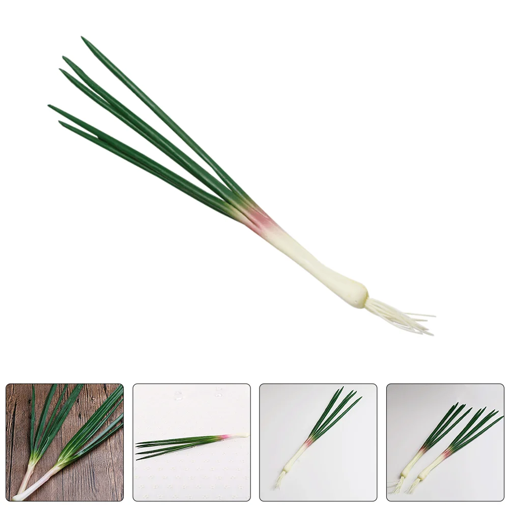 

PU Material Lifelike Onion Models Fake Green Onions for Store Display Realistic Vegetable Decor Educational Toy Artificial