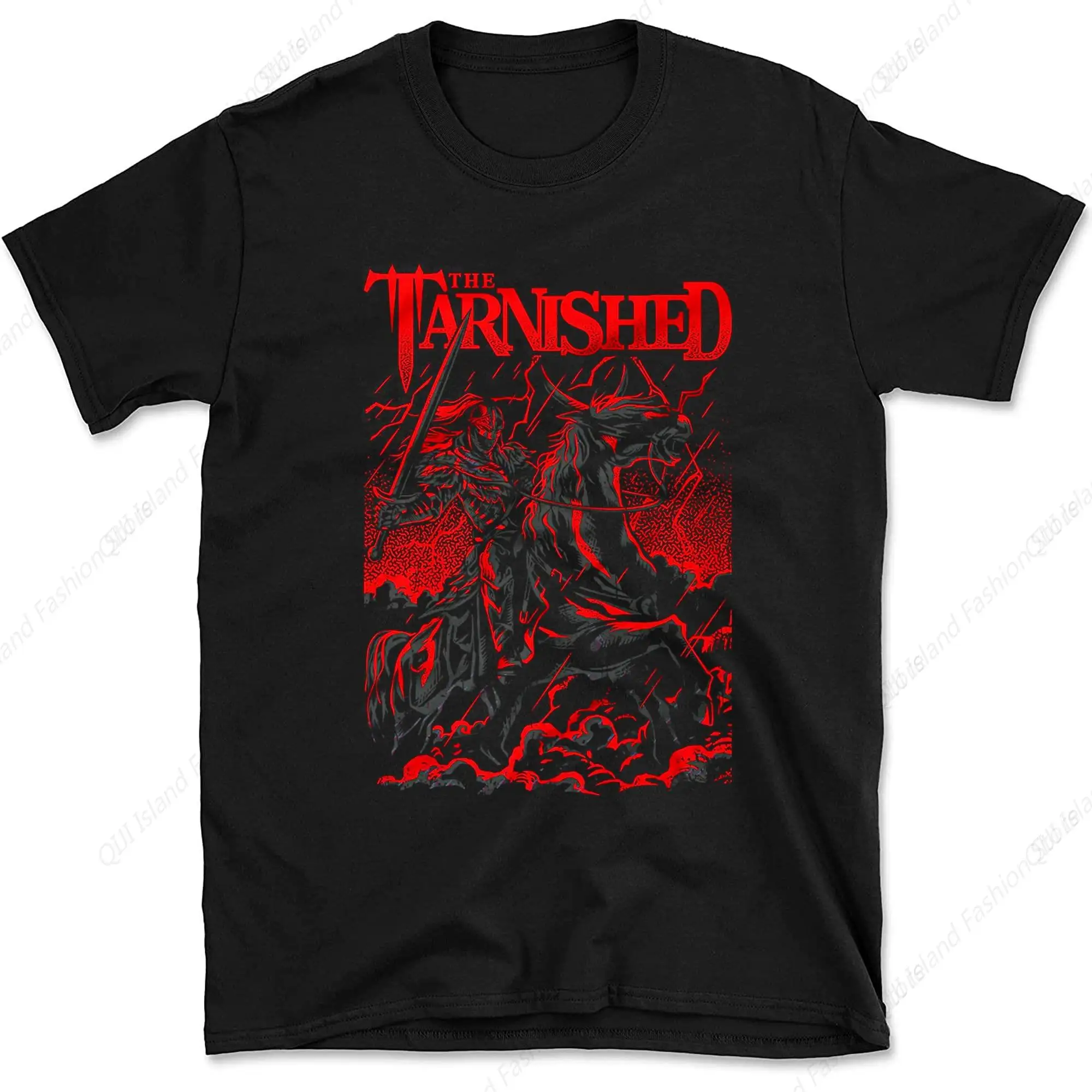 

The Tarnished Video Game Shirt for Mens Women Gamer Retro Dark Souls Black