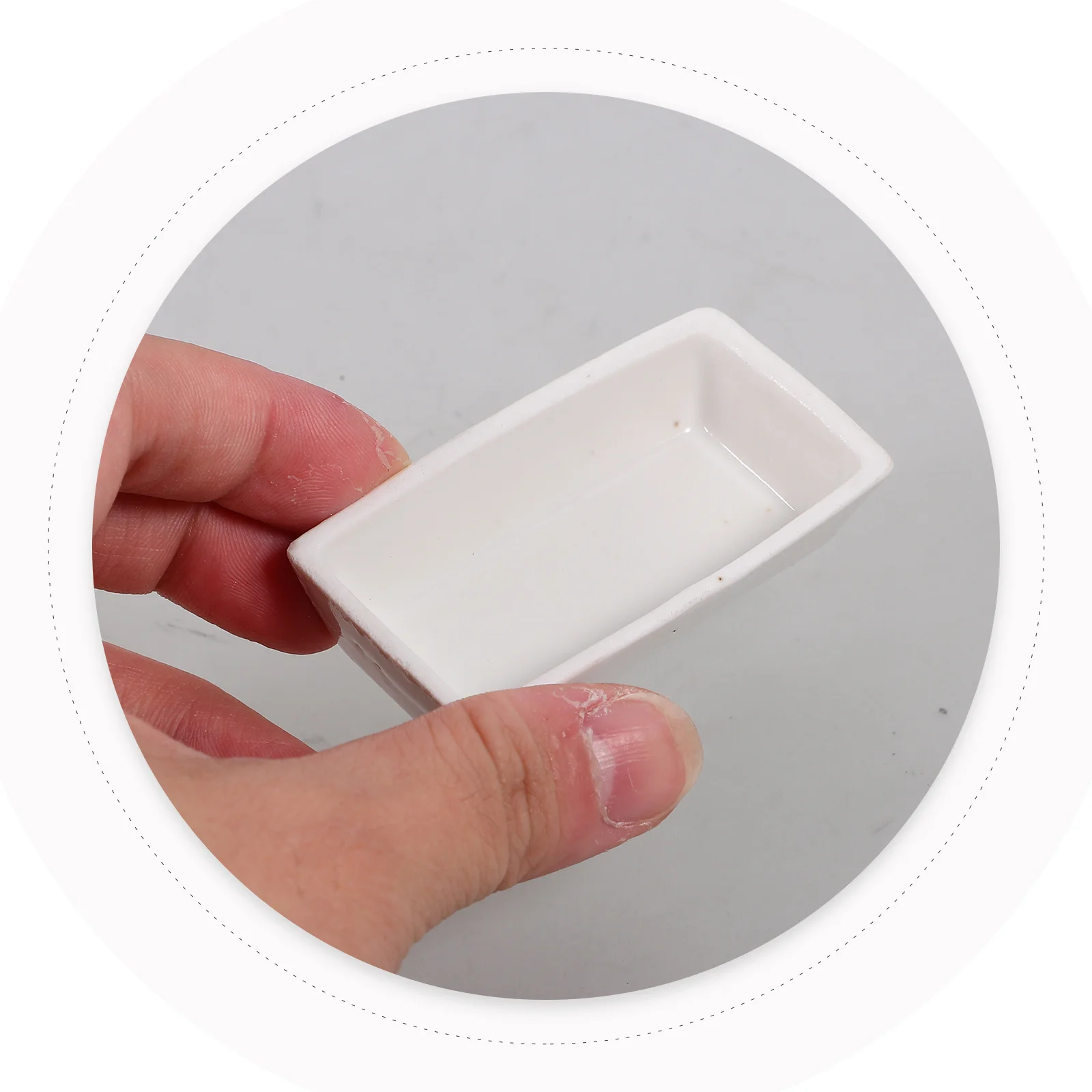 10Pcs Ceramic Crucible Dish High Heat Resistant Laboratory Burning Holder Large Capacity Ash Dish Ceramic Burning Holder