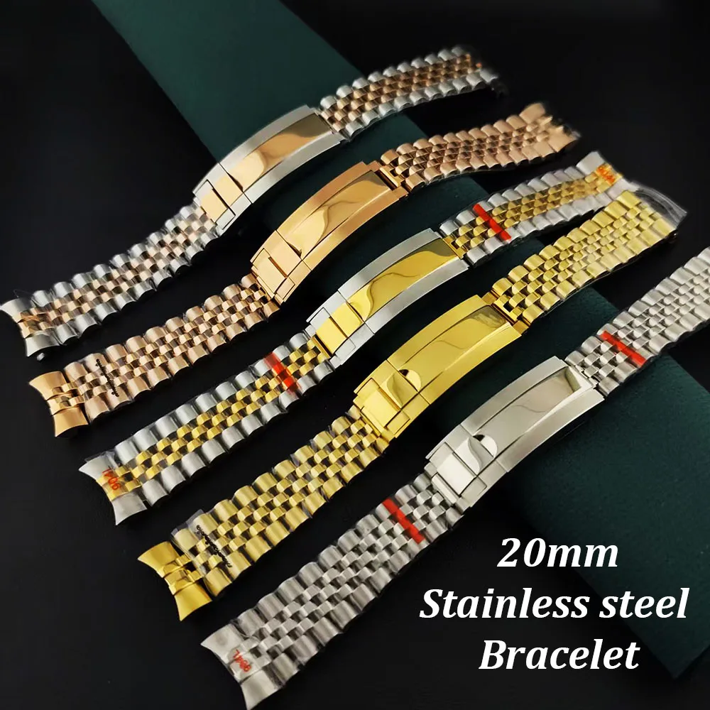 men's-watch-stainless-steel-bracelet-width-20mm-watch-parts-suitable-for-nh35-movement-watch-parts-repair-tool