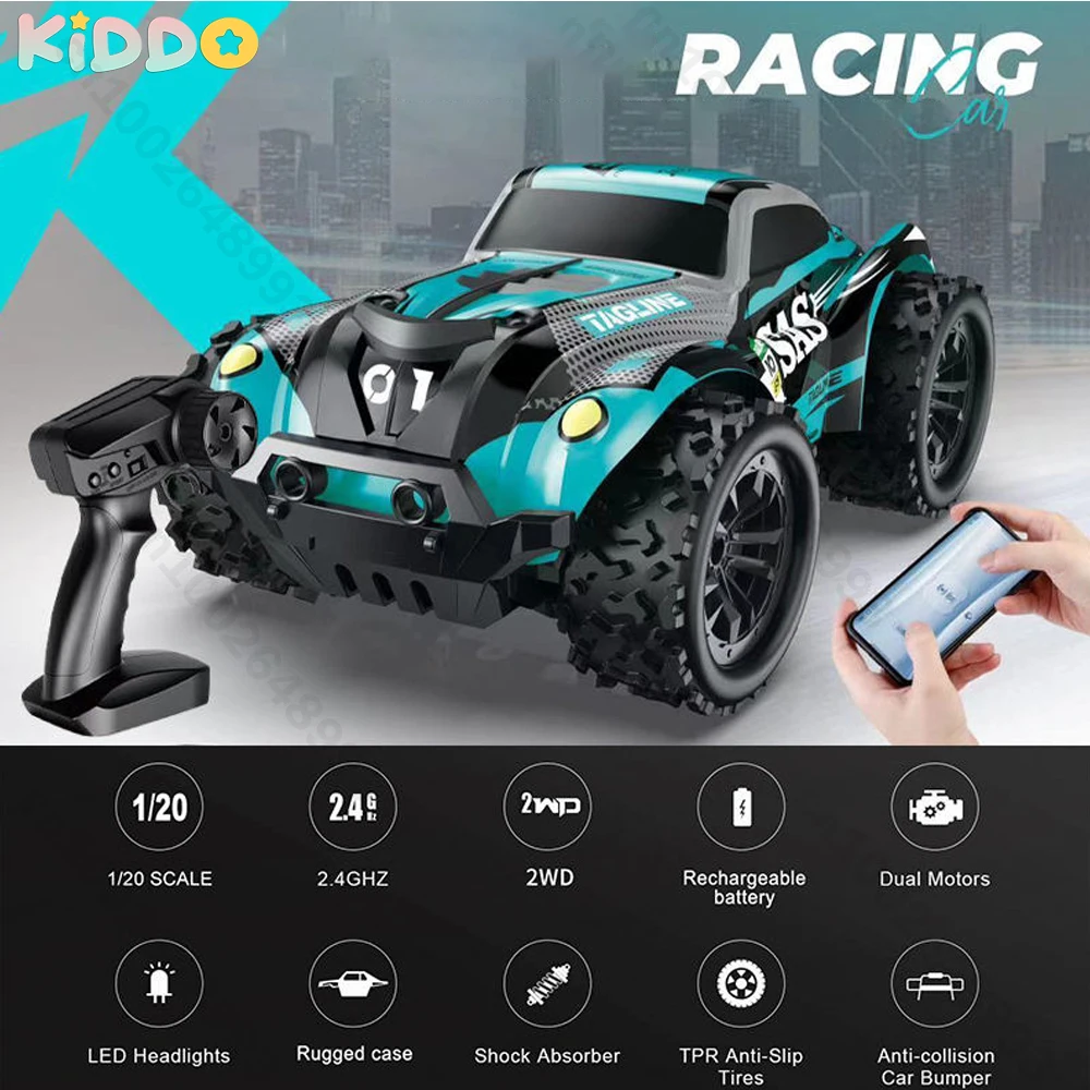 

2.4G RC Cars 20km/h High Speed 1:20 Remote-controlled Off-Road Climbing Car High Speed Racing Car Truck Christmas Halloween