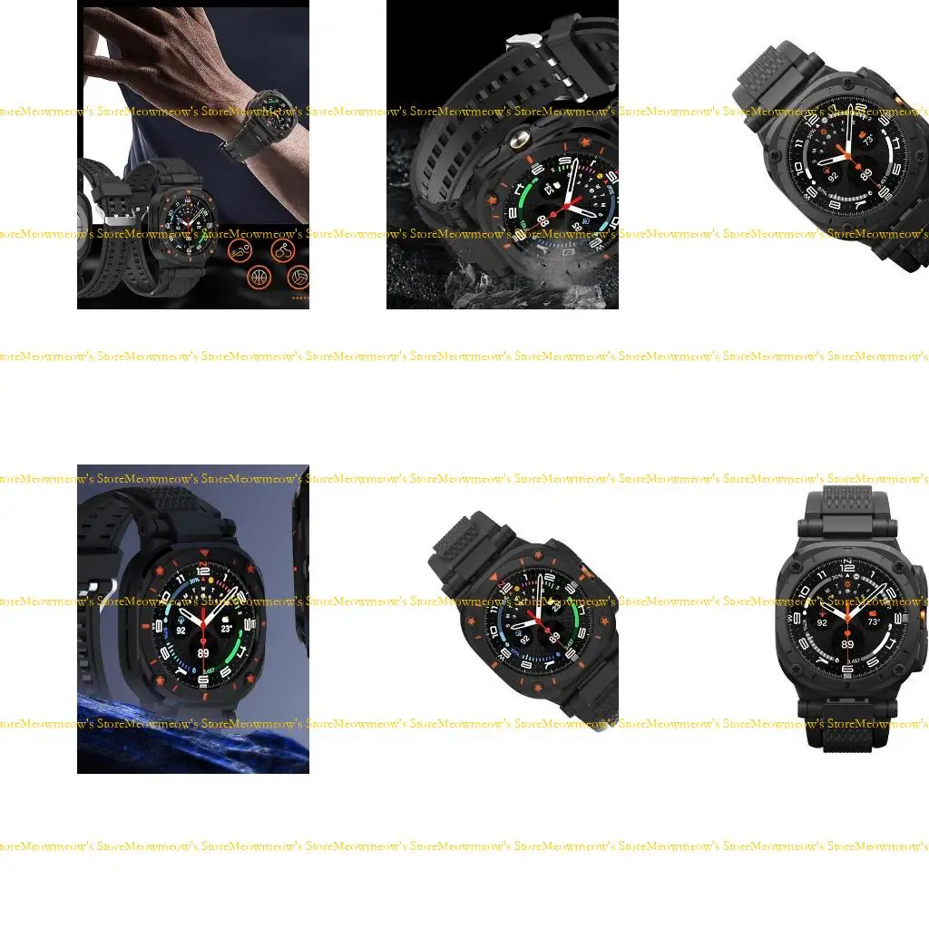 

W91A Replacement Band Cover Shell Watch Breathable Straps for Watch 47mm Wristband Quick Release Watch Belt with Case