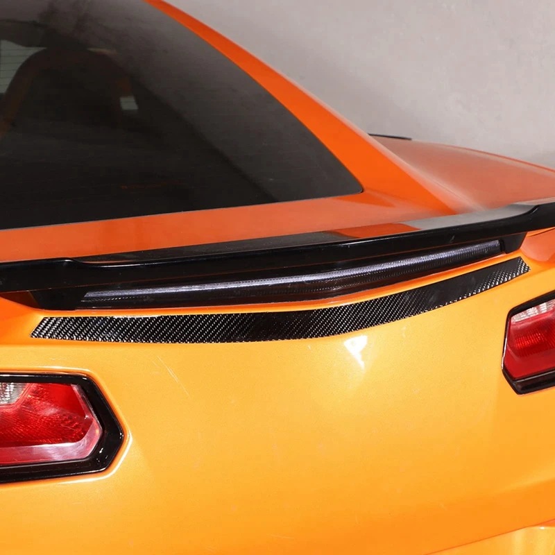 For Corvette C7 2014-2019 Soft Carbon Fiber Car Rear Tail Light Logo Trim Strips Trim Sticker Accessories