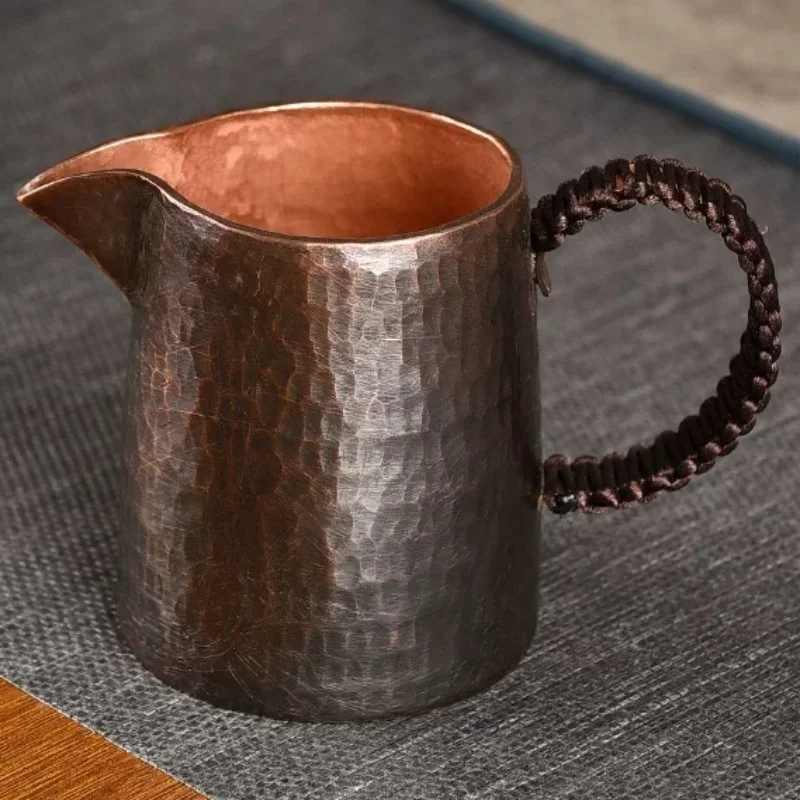 Vintage Pure Copper Cup Straight Handcrafted Moscow Mule 230 ml Tea Mugs Hammer Texture Mug Cup Mules Milk Water Beer Drinkware