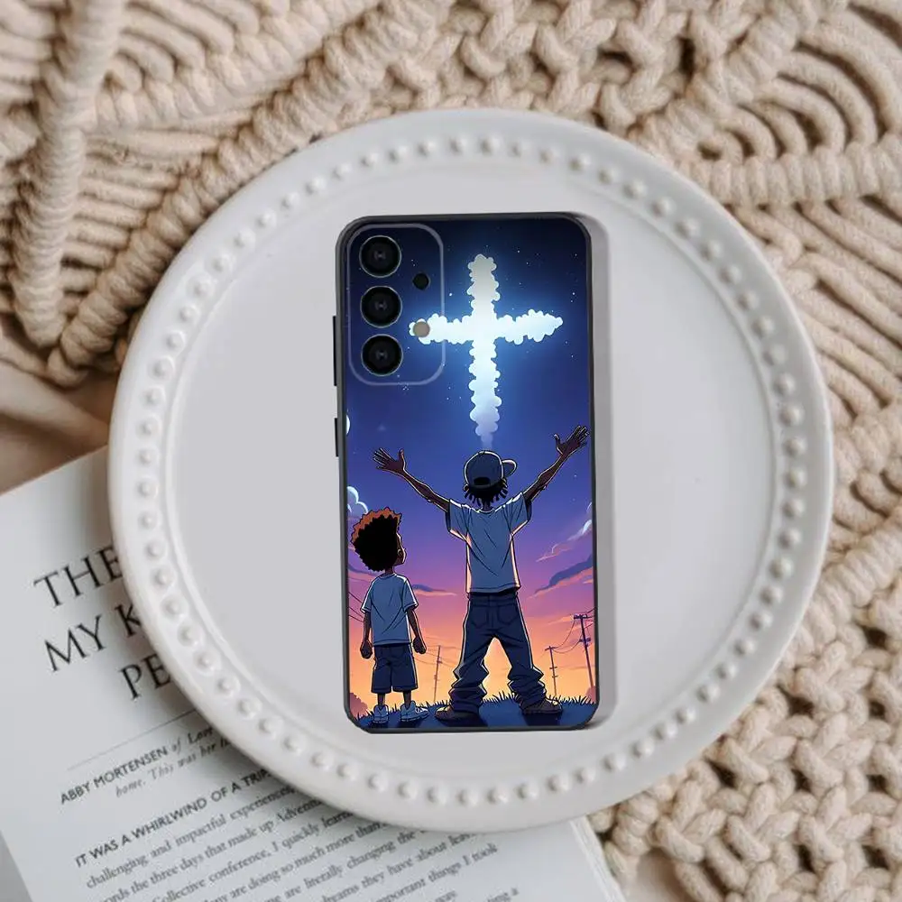 Чехол для телефона с рисунком B-Boondocks для Samsung Galaxy A73,31,32,72,41,53,52,71,22,5G, Note,J7,8,9, мягкий черный чехол