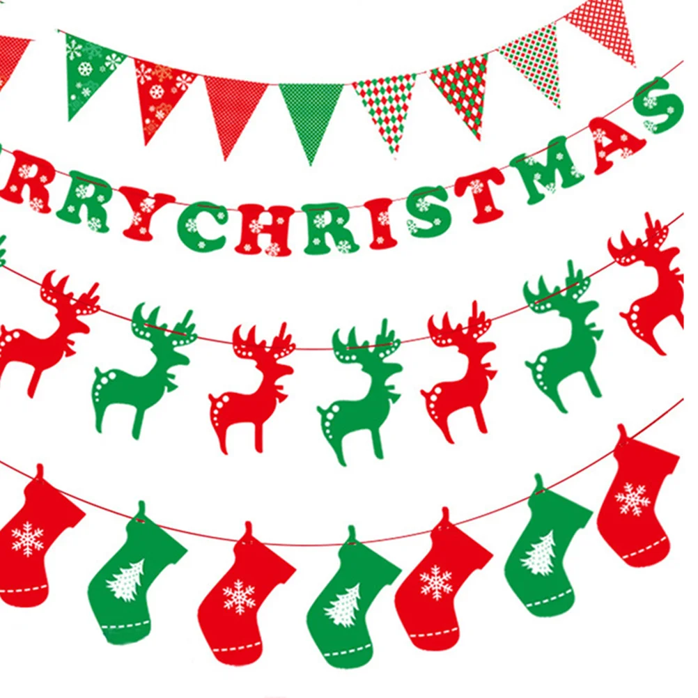 

3.5m Merry Christmas Flag Garland Letter Banner Party Decoration Christmas Flag Banner Holiday Decor Party Decoration