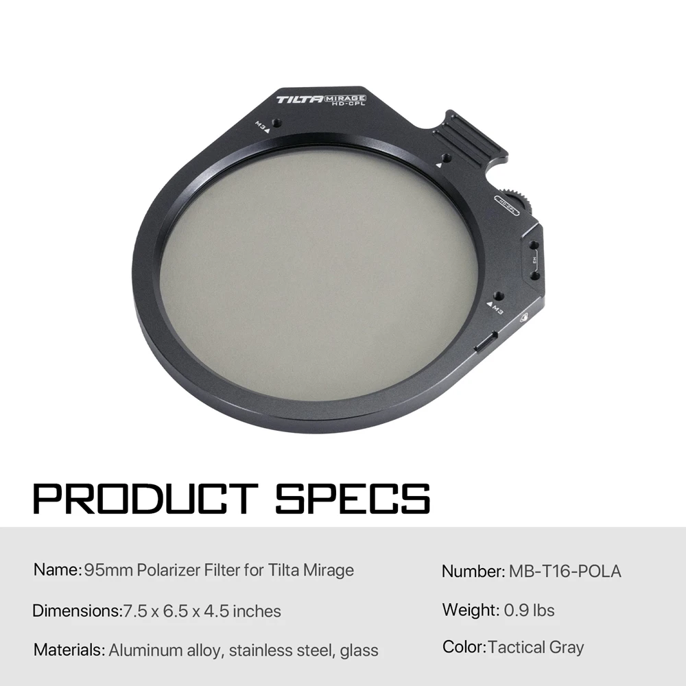 TILTA MB-T16-POLA 95mm Polarizer Filter for Tilta Mirage