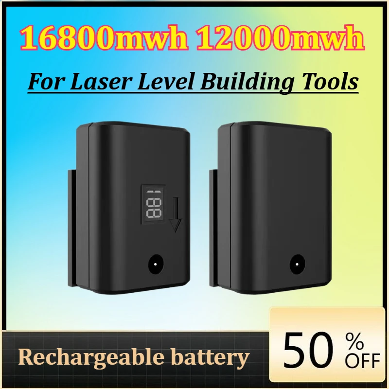 

3.7V 16800mwh 12000mwh Battery for Laser Level Building Tools Rechargeable Lithium Battery Digital Display