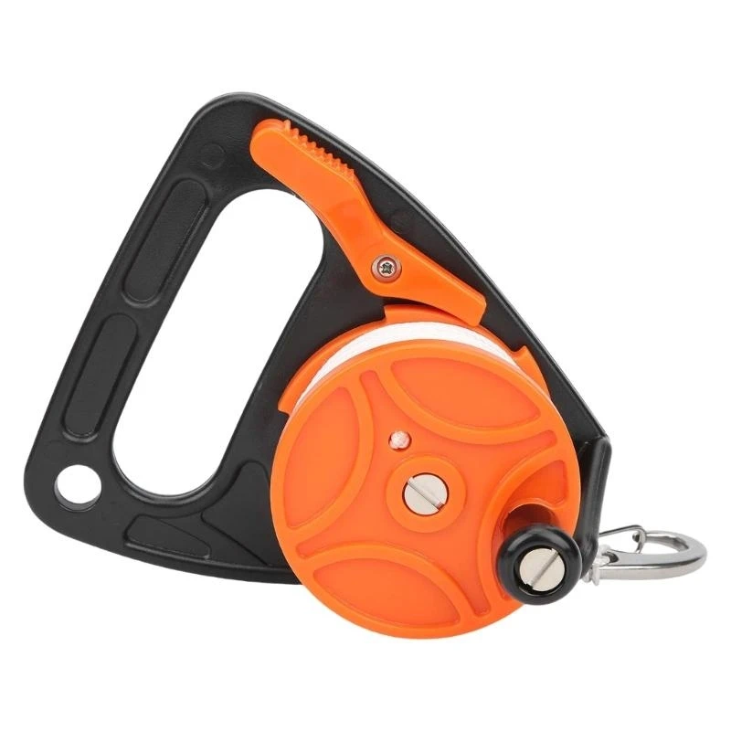 

150 -футовая линия дайвинг -катушки Scubbas Ratchets Dives Dives Puce с выключателями ручки переключателей дайвинг -катушка