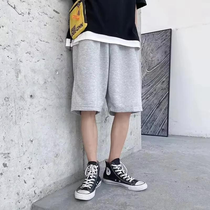 

Summer casual men's loose wide leg straight Harajuku versatile trend sports shorts pure cotton shorts gym shorts