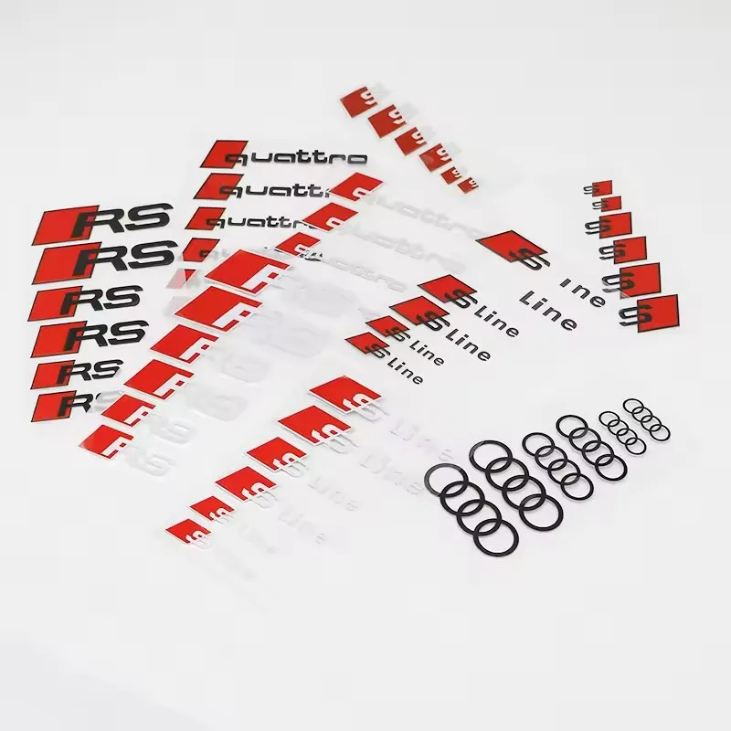 Image of Für Audi Sline A4 B7 B8 B9 A3 8P 8V 8L A5 A6 C6 C5 C7 4F A1 A7 Auto Bremssattel Aufkleber Hitzebeständige Aufkleber Auto Zubehör