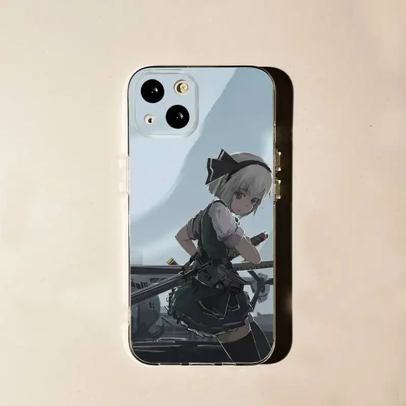 Touhou Project Youmu Konpaku Phone Case For iPhone 11 12 Mini 13 14 15 Pro XS Max X 8 7 6s Plus 5 SE XR Transparent Shell